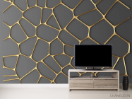 Фотообои 3д золотой узор - 2