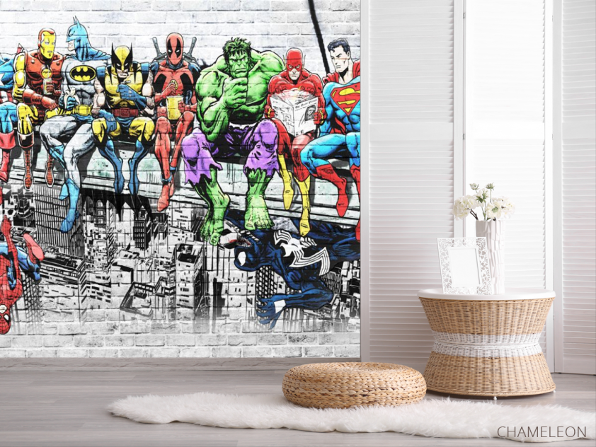 Фотошпалери Фреска арка з фламінго - 2