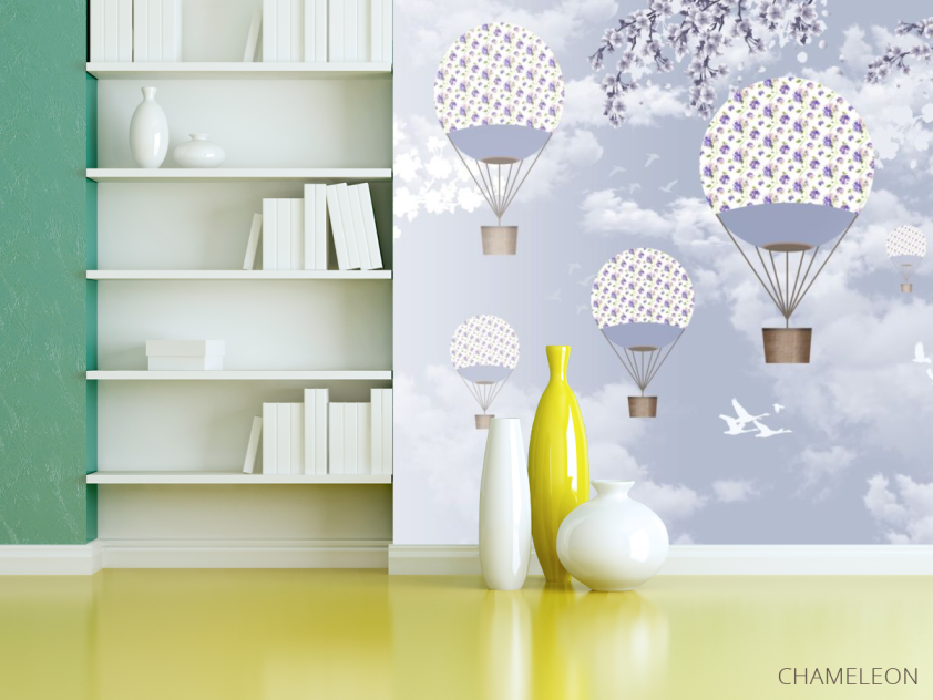 Фотошпалери повітряні кулі з тваринами - 3