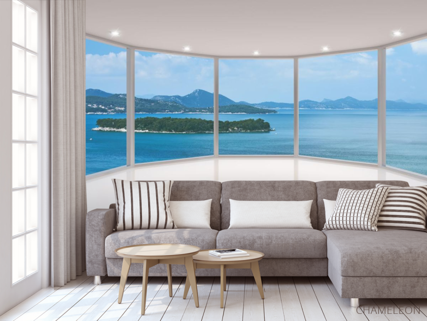 Фотообои Море и острова в окне - 3