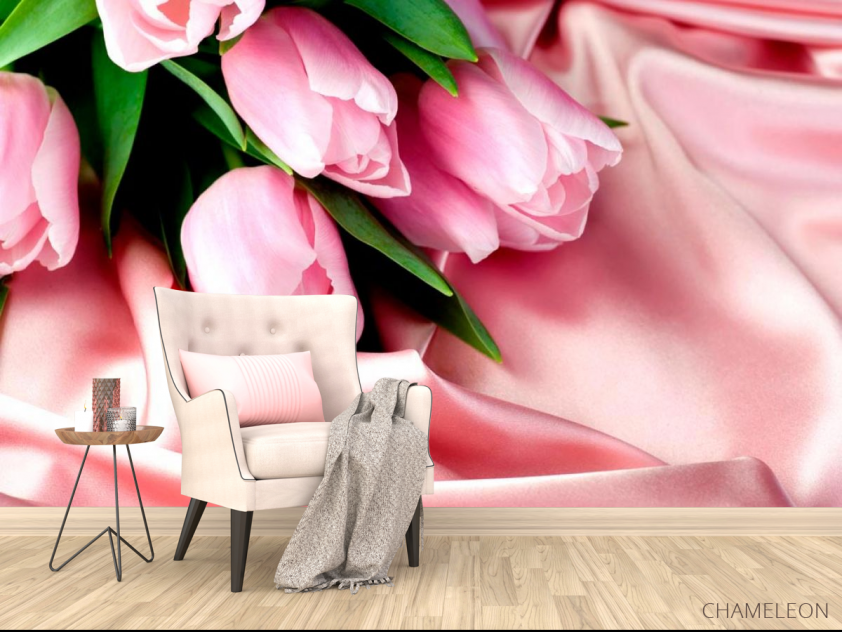 Фотообои Розовые тюльпаны - 4