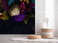 Фотошпалери квіти під стелею - 2