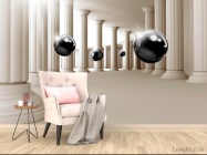 Фотообои 3д шары и колонны - 4