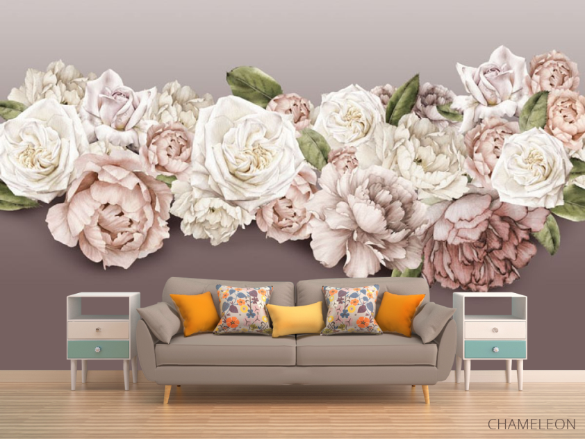 Фотообои Пионы и розы - 1