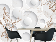 Фотошпалери 3D квіти - 1