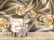 Фотообои 3д золотые брошки - 4