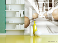 Фотошпалери Дерев'яні сфери 3д - 3