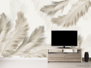 Фотообои Бежевые перья - 2