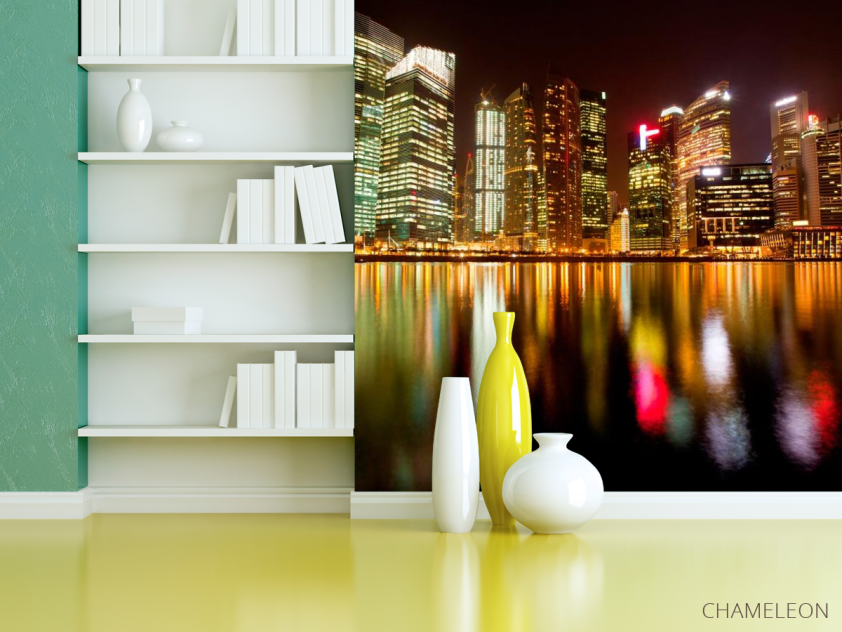 Фотошпалери Будинки,відблиски, вода - 3