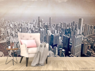 Фотообои мегаполис над океаном старая бумага - 4