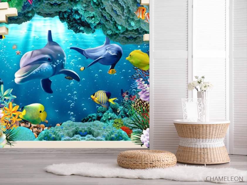 Фотошпалери 3D морські мешканці - 2