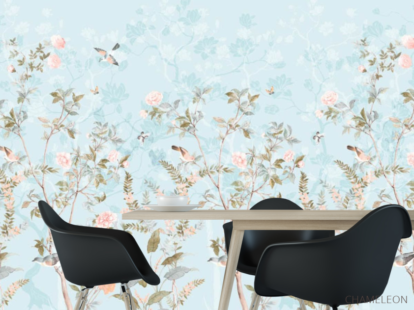 Фотошпалери гілки з птахами - 1