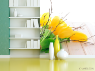 Фотошпалери Букет з жовтих тюльпанів - 3