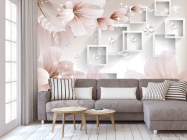 Фотообои  Абстрактные обьемные цветы - 3