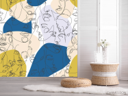 Фотообои абстракция, лица - 2