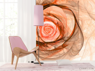 Фотошпалери Бежева стилізована троянда - 4