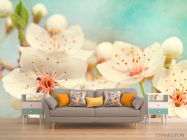 Фотообои Соцветия цветов черешни - 1