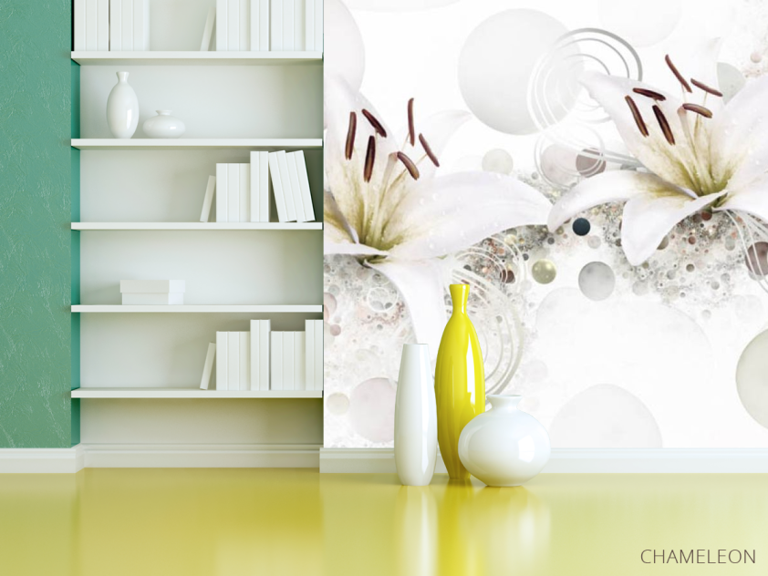 Фотошпалери 3Д квіти - 3