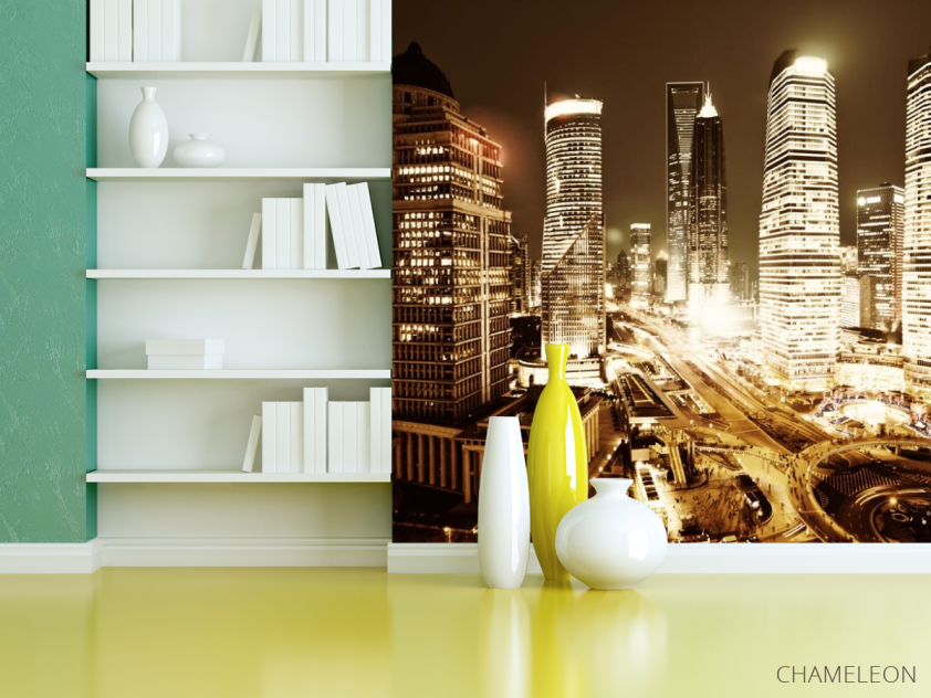 Фотошпалери ярий вечірній мегаполіс сепія - 3