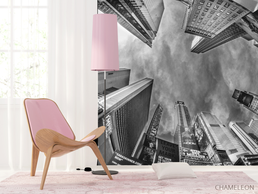 Фотошпалери верхівки хмарочосів сірі - 4