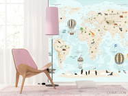 Шпалери в дитячу Карта - 4