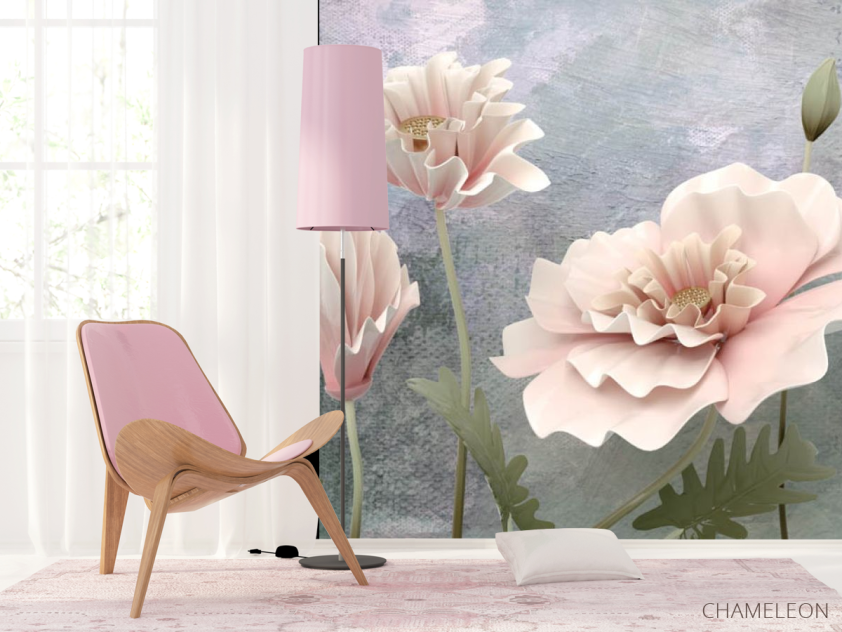 Фотошпалери 3D об'ємні квіти - 4