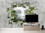 Фотообои Стена с видом на водопад - 2