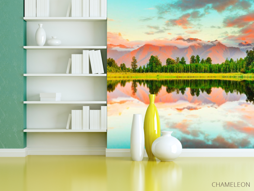 Фотошпалери Ялинки,гори, вода - 3