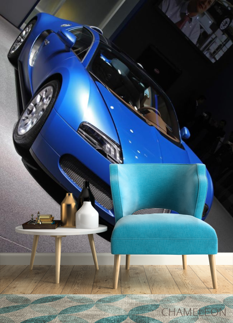 Фотообои синий Bugatti Veyron - 4