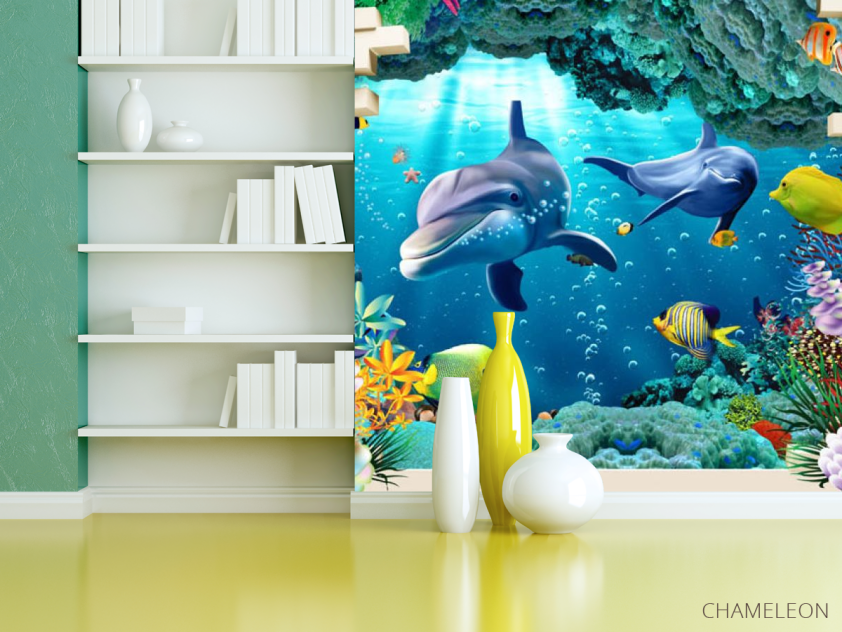 Фотошпалери 3D морські мешканці - 3