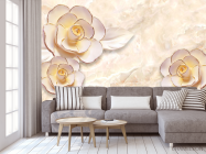 Фотообои Керамические 3d цветы - 3