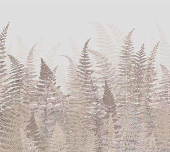 Фотообои Листья папоротника бежевые Фотообои Листья папоротника бежевые 33295_5