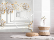 Фотошпалери 3D брошки і тунель - 2