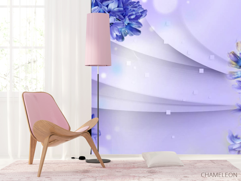 Фотошпалери фіолетові гіацинти 3д - 4