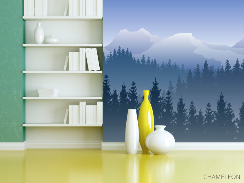 Фотошпалери ліс в тумані - 3