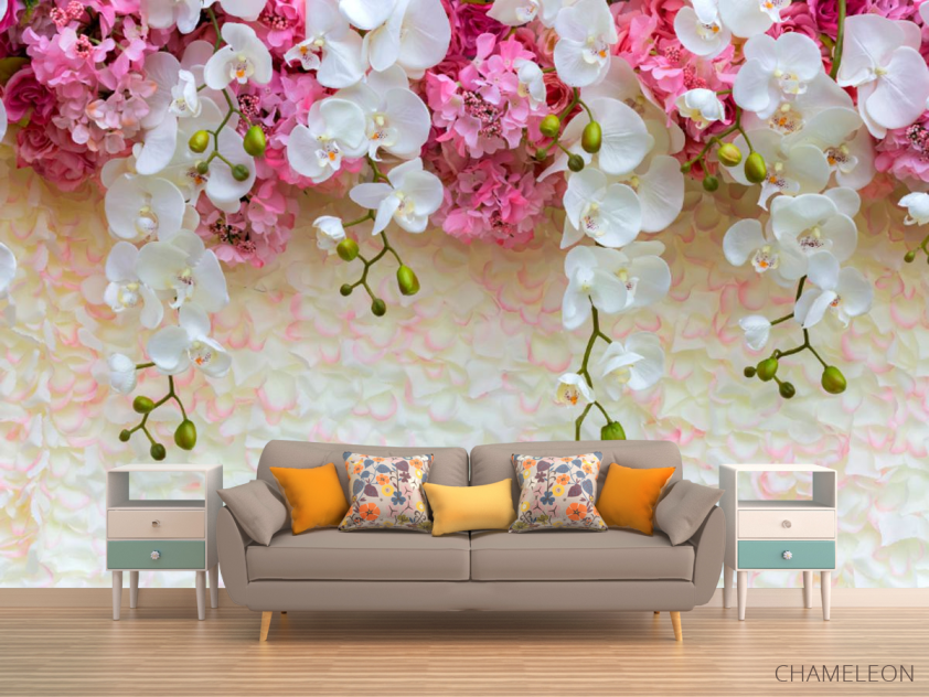 Фотообои цветы с потолка - 1