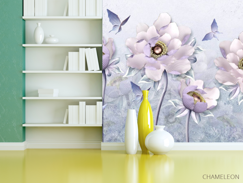 Фотошпалери 3Д квіти - 3