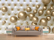 Фотообои  Золотые шарики - 1