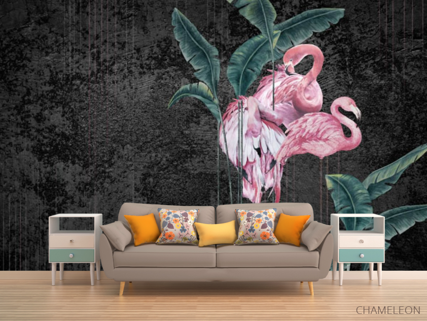 Фотообои фламинго - 1