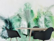 Фотошпалери зелені пір'я - 1