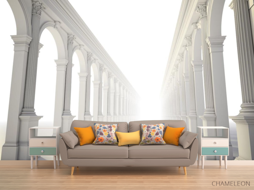 Фотообои Коридор белые арки - 1