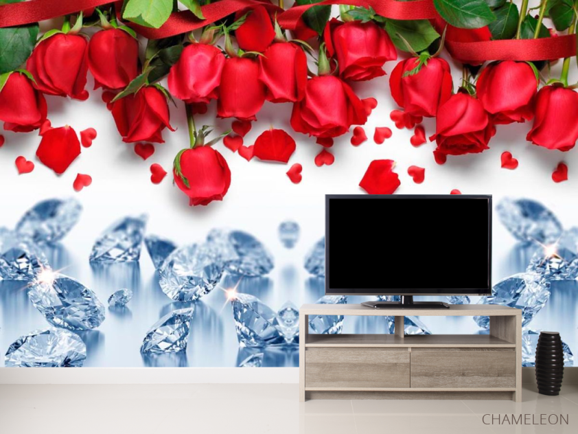 Фотообои Роза с алмазом - 2