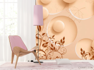 Фотошпалери Коричневий візерунок і сфери - 4