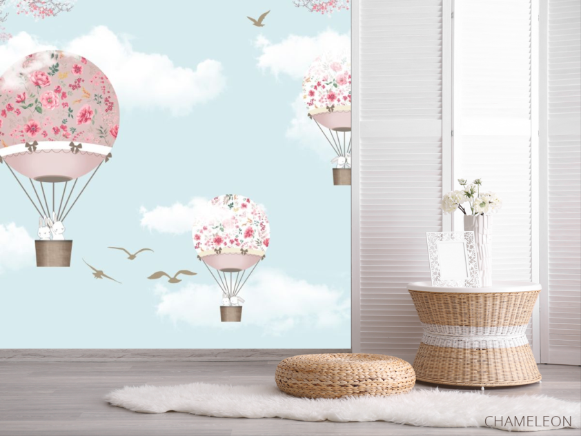 Фотошпалери повітряні кулі з тваринами - 2