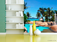 Фотошпалери Морська затока, пальми - 3