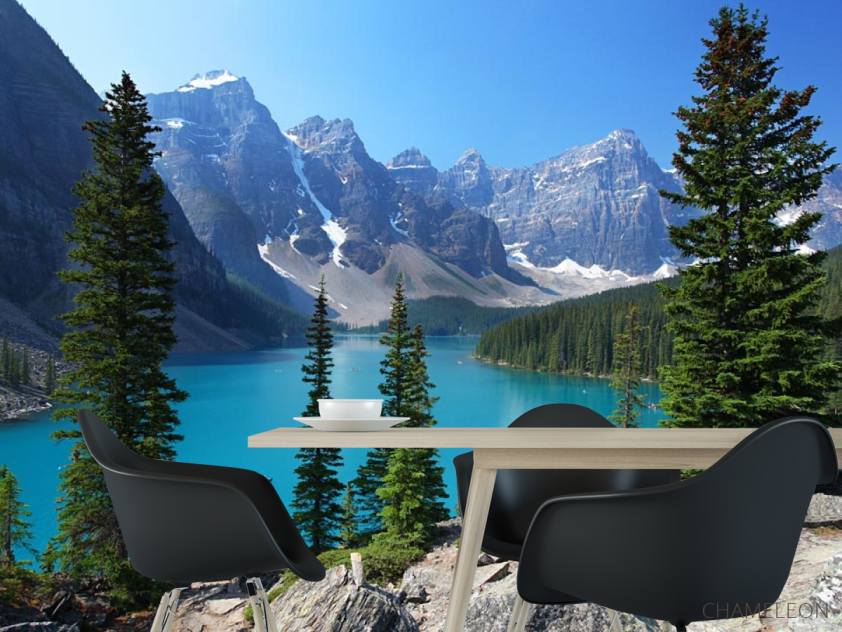 Фотошпалери велике озеро в горах - 1