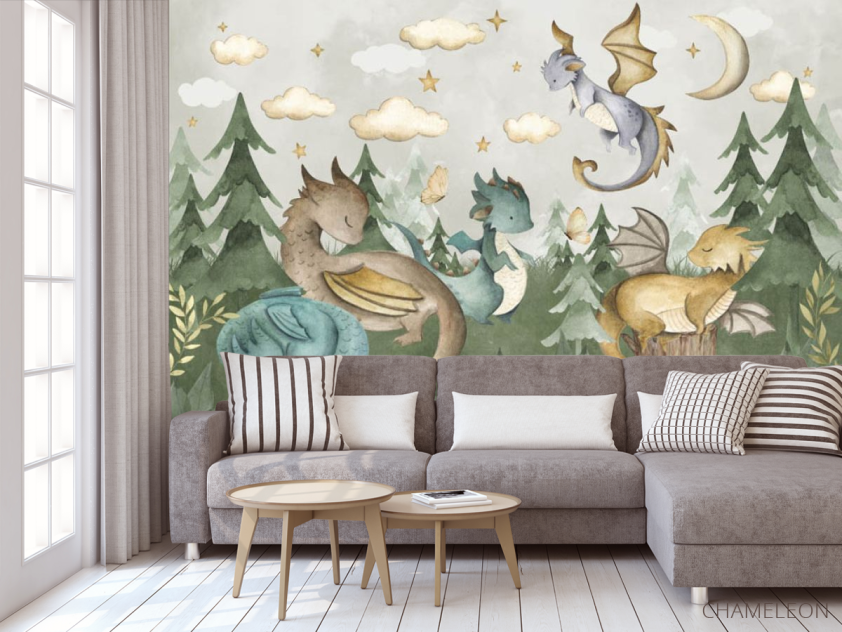 Фотообои Динозаврики в лесу - 3