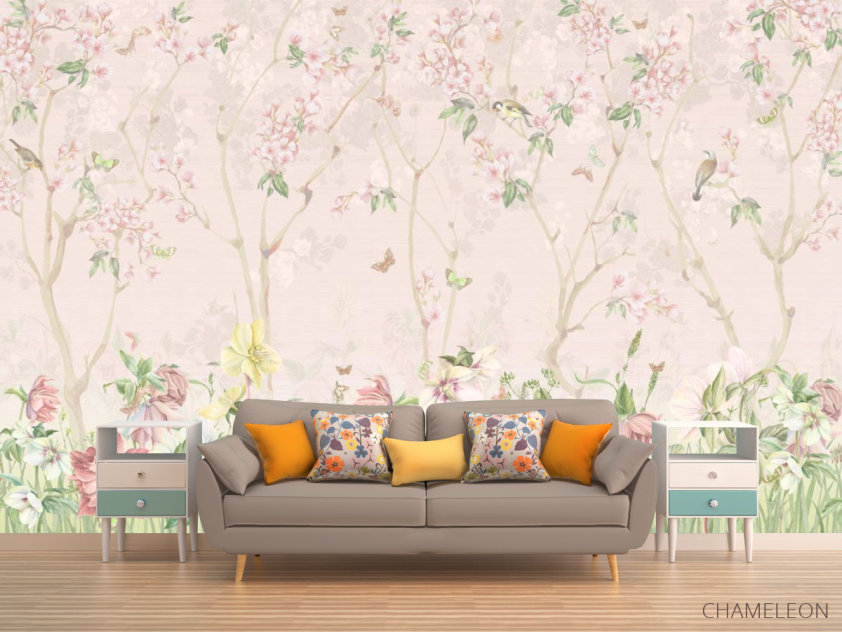 Фотообои Розовые цветы в саду - 1