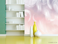 Фотошпалери Пір'я на тлі фіолетового градієнта. - 3