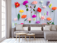 Фотообои объёмные искуственные цветы - 3